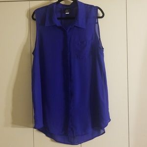 Torrid Sheer Blue Tank Top Size 1